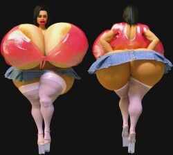 bedroom_eyes bimbo_lips bimbofication denim gigantic_ass gigantic_breasts heels high_heels huge_ass huge_breasts hyper hyper_ass hyper_bimbo hyper_breasts hyper_hourglass jackd22 large_ass large_breasts mass_effect mass_effect_2 mass_effect_3 miranda_lawson platform_heels stockings