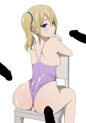 1girls accurate_art_style ass ass_focus bathing_suit big_ass big_butt blonde_hair coro_fae enormous_ass enormous_butt female hayasaka_ai human kaguya-sama_wa_kokurasetai_~tensai-tachi_no_renai_zunousen~ male medium_breasts multiple_boys multiple_penises official_style penis ponytail