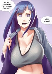 1girls 47k breasts busty cleavage female female_only huge_breasts hyuuga_hinata long_hair naruto naruto_shippuden shounen_jump silver_eyes solo solo_female