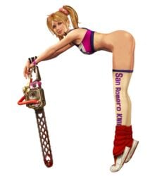 3d bent_over bottomless chainsaw female juliet_starling lollipop_chainsaw solo suda_51 twintails