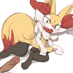 barely_visible_genitalia blush braixen cum cum_on_body disembodied_penis erection fangs female female_feral feral_raped forced looking_at_viewer lying male nintendo nude on_back open_mouth penis pokémon_(species) pokemon pokemon_(species) pussy rape red_eyes simple_background solo_focus subtle_pussy sweat tears uncensored video_games white_background youjomodoki