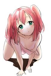 female kurosawa_ruby leaning_forward love_live! love_live!_sunshine!! nightgown nipple_slip tagme