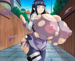 big_ass big_butt breast_expansion breasts bursting_breasts butt_expansion gigantic_breasts greengiant2012 huge_ass huge_breasts huge_nipples hyper hyper_breasts hyuuga_hinata large_areolae long_hair naruto puffy_nipples purple_hair ripped_clothing tight_clothing