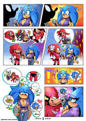 big_breasts breasts bulge cuisine female knuckles_the_echidna missphase rule_63 sonic_(series) sonic_the_hedgehog sonique_the_hedgehog