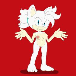 animated anthro breasts female furry kamikiller mammal nipples nude pussy smile solo sophie_the_hedgehog