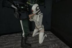 1boy1girl 3d 3d_(artwork) 3d_animation 4:3 animated armor blowjob bottomless civil_protection clothed clothed_female clothed_male clothed_sex clothes clothing combine combine_assassin duo fellatio female gas_mask half-life half-life_2 half-life_2_beta helmet holding holding_penis human humanoid kneeling lowres male male/female mask metrocop metropolice mp4 mr._tucket one_eye open_mouth oral oral_penetration oral_sex outdoors outside partially_clothed penis pussy red_eye red_eyes sex sfm shirt sound spread_legs straight thighhighs transhuman valve video white_legwear white_thighhighs white_topwear white_vest