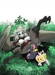 age_difference anthro areola balls big_breasts bodily_fluids breasts breasts_bigger_than_head canid canid_demon comic cum_in_pussy cum_inside demon disney duo eda_clawthorne english_text falling falling_back female female_on_anthro flaccid flaccid_penis genital_fluids genitals harpy_eda hi_res humanoid humanoid_on_anthro inseki king_clawthorne larger_female larger_humanoid male male/female male_on_humanoid mammal mature_female mature_humanoid nipples nude nude_female nude_humanoid older_female older_humanoid penetration penis pussy size_difference small_penis smaller_humanoid smaller_male speech_bubble text the_owl_house titan_(the_owl_house) vaginal_penetration witch_(the_owl_house) yellow_elephant younger_anthro younger_male