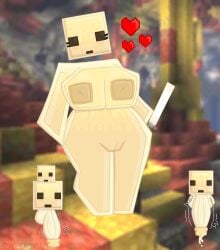 cubic_breasts dildo end_rod female goo_creature group heart looking_at_viewer male microsoft minecraft mojang size_difference slime slime_girl small_but_hung smaller_male sulfur_cube_(minecraft) throbbing_penis zoyeensadart