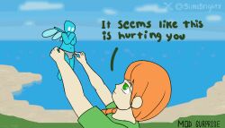alex_(minecraft) allay_(minecraft) animated balls beach big_breasts big_cock big_penis blue_body cartoon cute cute_female female forced green_eyes gross horsecock licking_balls magic minecraft red_hair smaller_male surprised testicles testicles_on_face thicc_thighs