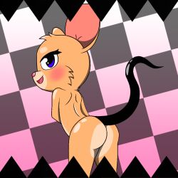 anthro ass ass_focus bent_over big_ass big_ears black_and_grey black_and_pink black_tail blush bubble_butt butt_focus checkerboard checkered_background cheek_blush curvy detailed_background digital_drawing digital_media fat_ass female from_behind furry furry_only highres huge_ass juni long_tail looking_at_viewer looking_back looking_back_at_viewer mouse mouse_girl no_humans oc orange_fur original original_character pink_background pink_nose prehensile_tail presenting presenting_ass purple_eyes rappywet rear_view rodent round_ears side_view simple_background smiling smirk solo solo_female tail tail_raised tan_fur thick_tail thick_thighs three_quarter_view tongue voluptuous white_sweater wide_hips yoga_pose