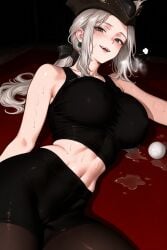 1female 1girls 2026 ai_assisted ai_generated background big_breasts bloodborne blush blushing_female breasts clothed_male clothes_pull female female_focus female_only fromsoftware green_eyes gym gym_clothes gym_shorts gym_uniform heavy_breathing horny horny_female lady_maria_of_the_astral_clocktower large_breasts light-skinned_female light_skin long_hair lying lying_on_floor nipples nipples_visible_through_clothing no_bra pantyhose pantyhose_under_shorts ponytail pose posing serval shorts shy shy_expression smile smiling smug smug_face smug_smile solo sweat sweating sweaty_body uncensored video_game video_game_character video_game_franchise video_games white_hair yoga yoga_pants yoga_top