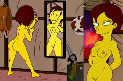 20th_century_fox ammo ammunition ass bag boobs box breasts brush butt clitoris disney erin_(the_simpsons) female female_only gun hairbrush hat mirror noeastereggs nsfw pussy sexy shaved_pussy soldier the_simpsons tits vagina weapon yellow_body yellow_skin