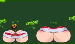 1girls aerolae breast_expansion clothed female female_only huge_breasts hyper hyper_breasts hyper_shortstack persona persona_5 sakura_futaba short shortstack shortstackification skullgeist solo solo_female solo_focus