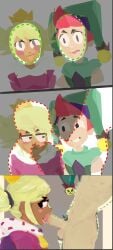 1girls 2boys balls blowjob brawl_stars candy chester_(brawl_stars) cock fellatio mandy_(brawl_stars) open_mouth penis pink_clothes sucking_penis tonge tonge_out trend verification yellow_hair