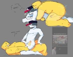 2boys balls cap chubby_male colored_sketch completely_nude cowgirl_position droidcest fat_male feet gay gay_sex guest_(roblox) meme_in_the_background naked_male noob noob_(roblox) nude penetration penis penis_in_ass penis_out prone_bone riding riding_penis roblox robloxian self_upload sweat sweatdrop tagme thighs thought_bubble x-ray