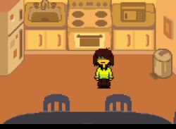 1boy accurate_art_style balls big_balls big_penis bottomwear clothed clothing deltarune erection erection_under_clothes erection_under_clothing gameplay huge_balls huge_cock human hyper hyper_balls hyper_penis kris_(deltarune) pants penis pixel_animation pixel_art pixelated shirt shorter_than_30_seconds soggyrune tagme teaser topwear undertale_(series) video video_game_character video_games visible_penis yellow_body