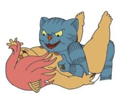 artist_request blunt breasts chita_(fritz_the_cat) domestic_cat drugs feline female fritz_the_cat fritz_the_cat_(character) grabbing grabbing_breasts holding_blunt implied_penetration implied_sex male male/female marijuana marijuana_blunt sex straight straight_sex tagme unknown_artist weed