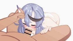 1boy all_fours animated ass ass_focus ass_up ass_view ass_visible bar_censor black_hair blush censored closed_eyes commentary_request cum cum_in_mouth cum_in_nose deepthroat erection fellatio female hand_on_another's_thigh horn_fondling horn_grab horns irrumatio long_hair looking_at_another multicolored_hair nijisanji nipples oni oral panties penis pointy_ears pov purple_eyes purple_hair reclining rindou_mikoto short_eyebrows simple_background skin-covered_horns straight streaked_hair tagme takita_(morokosi8) topless_female ugoira underwear underwear_only video virtual_youtuber white_background white_panties