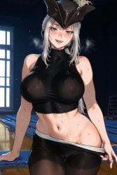 1female 1girls 2026 ai_assisted ai_generated background big_breasts bloodborne blush blushing_female breasts clothed_male clothes_pull female female_focus female_only fromsoftware green_eyes gym gym_clothes gym_shorts gym_uniform heavy_breathing horny horny_female lady_maria_of_the_astral_clocktower large_breasts light-skinned_female light_skin long_hair nipples nipples_visible_through_clothing no_bra open_mouth pantyhose pantyhose_under_shorts ponytail pose posing pulling_clothing pulling_own_clothes serval shorts shy shy_expression smile smiling smug smug_face smug_smile solo sweat sweating sweaty_body uncensored video_game video_game_character video_game_franchise video_games wet_body white_hair yoga yoga_pants yoga_top