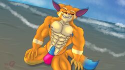 1080p 16:9 2020 5_fingers abs aged_up anthro anthro_only arm_markings arm_tuft armpit_hair ass beach bedroom_eyes biceps big_abs big_biceps big_bulge big_ears big_head big_muscles big_pecs big_quads big_triceps black_sclera blue_armpit_hair blue_ears blue_fur blue_markings blue_pubes blue_sky blue_tail bubbles bulge cheek_tuft chin_tuft closed_smile clouds colored colored_line_art colored_lineart colorful colorful_fur day deltoids detailed_background dipstick_ears dipstick_tail dutch_angle ear_markings ears_outwards face_markings fluffy fluffy_cheeks fluffy_tail front_view full-length_portrait furry gnar grin half-closed_eyes hand_on_ground hand_on_leg happytrail head_tuft humanoid_hands in_water kneeling league_of_legends legs_spread light logo looking_at_viewer male male_anthro male_only manly multicolored_fur muscular_anthro muscular_male neck_tuft nipples obliques on_ground orange_fur orange_tail outdoors pecs pink_clothing pink_nipples pink_nose pink_swimwear pink_thong pinup pose pubic_hair public quads reference_image riot_games sand serratus serratus_anterior shaded shadow shoulder_tuft signature skimpy smile solo suggestive_pose suggestive_posing tail_tuft teeth thebigblackcod thick_neck thong toony topless topless_male triceps tusks wallpaper water wet white_eyebrows white_fur white_markings white_teeth yordle