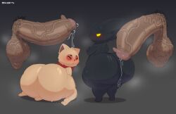 2026 anthro artist_name ass axoarts balls big_balls big_butt big_penis black_body black_ears black_fur black_hair blush bodily_fluids body_hair brown_body brown_ears brown_fur closed_eyes crossed_arms digital_media_(artwork) fur genital_fluids genitals group hair hairy_balls half-closed_eyes hi_res huge_balls huge_cock hyper hyper_balls hyper_genitalia hyper_penis kneeling league_of_legends looking_at_another looking_back male male_only mammal multicolored_body multicolored_fur musk musk_cloud narrowed_eyes neck_tuft nude penis pose precum pubes rear_view red_tuft riot_games shortstack shortstack_male small_balls standing sweat teemo_(lol) tencent text thick_thighs tuft two_tone_body two_tone_fur veigar vein veiny_balls veiny_penis yordle