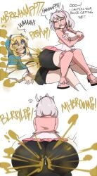 1boy 1femboy 1girls 2020s 2026 2026s ass_ripple ass_ripples black_shorts blonde_hair blonde_male bridget bridget_(guilty_gear) cumming cumming_from_buttjob cumming_from_fart elphelt_valentine fair_skinned_female fart fart_cloud fart_fetish fart_ripple farting_on_another farting_on_dick fartjob femboy grunting guilty_gear guilty_gear_strive jpeg nosebleed onomatopoeia pouting pouty same_artist_different_name short_shorts video_game_character video_game_franchise video_games voluptuous voluptuous_female white_hair xee xeenitsu zeeny
