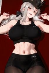 1female 1girls 2026 ai_assisted ai_generated background big_breasts bloodborne blush blushing_female breasts clothed_male clothes_pull female female_focus female_only fromsoftware green_eyes gym gym_clothes gym_shorts gym_uniform heavy_breathing horny horny_female lady_maria_of_the_astral_clocktower large_breasts light-skinned_female light_skin long_hair lying lying_on_floor nipples nipples_visible_through_clothing no_bra pantyhose pantyhose_under_shorts ponytail pose posing serval shorts shy shy_expression smile smiling smug smug_face smug_smile solo sweat sweating sweaty_body uncensored video_game video_game_character video_game_franchise video_games white_hair yoga yoga_pants yoga_top