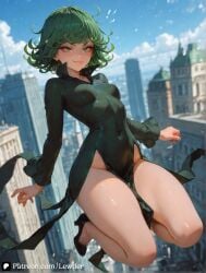 1girls ai_generated ass bald big_ass big_breasts big_butt big_thighs bratty bratty_smile breasts clothes clothing embarrassed embarrassed_female female female_only grabbing grabbing_another's_breast grabbing_breasts green_eyes green_hair lewder looking_at_viewer naked naked_female nude nude_female one-punch_man short_hair shortstack sole_female tatsumaki thighs voluptuous voluptuous_female wide_hipped_female wide_hips