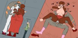 age_difference anon_(snoot_game) anthro anthro_on_anthro anthro_penetrated anthro_penetrating anthro_penetrating_anthro areola artist_name ass bald balls before_and_after big_breasts big_butt blush bodily_fluids bottomwear breasts brown_body brown_fur brown_hair butt_grab cavemanon_studios chair_position clothed clothed_anthro clothed_female clothed_human clothed_male clothing color_edit colored cum cum_in_vagina cum_inside directional_arrow door doorway dress eyes_mostly_closed female female_penetrated fingers footwear from_behind_position front_view fur furgonomics genital_fluids genitals goodbye_volcano_high green_clothing green_eyes green_jacket green_shirt green_topwear grey_body grey_bottomwear grey_clothing grey_hair grey_pants group hair hand_on_butt hannah_(snoot_game) haplorhine head_turned heart_symbol hi_res high_heels human humanoid_genitalia humanoid_hands humanoid_vulva inside interspecies jacket ko_op_(game_developer) long_tail looking_back looking_pleasured male male/female male_penetrating male_penetrating_female mammal markings mature_anthro mature_female monkey mother_(lore) mother_and_child_(lore) mother_and_son_(lore) narrowed_eyes naser_(gvh) nipples non-mammal_balls older_anthro older_female open_clothing open_jacket open_mouth open_topwear orange_body pants parent_(lore) parent_and_child_(lore) parent_and_son_(lore) penetration penile penile_penetration penis_in_vagina pink_clothing pink_footwear pink_socks prehistoric_species primate pterosaur rear_view red_clothing red_dress reptile sagging_breasts scalie scar sex shaded shirt shoes short_hair short_tail snoot_game socks son_(lore) spread_legs spreading striped_markings stripes suit tail tail_around_arm text third-party_edit topwear trio vaginal_penetration vulva white_clothing white_suit wings yeik_art yellow_eyes younger_anthro younger_male