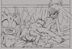 2girls blaze_the_cat elmer_galarga female furry furry_female lesbian_sex sega sketch sonic_(series) sonic_the_hedgehog_(comics) sonic_the_hedgehog_(idw) sonic_the_hedgehog_(series) surge_the_tenrec tribadism work_in_progress yuri