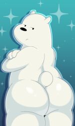 anthro ass bear big_butt cartoon_network ice_bear jerseydevil male_only mammal nude polar_bear we_bare_bears