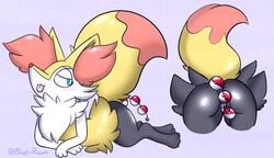 1girls 3_toes :3 anal anal_beads anal_masturbation anal_sex anthro anus ass big_ass black_fur blep blue-rum blue_eyes blush braixen canine chest_tuft dipstick_tail female female_only fur furry half-closed_eyes inner_ear_fluff looking_back mammal masturbation multicolored_tail nintendo paws penetration pokémon_(species) poke_ball poke_ball_insertion pokemon pokemon_(species) pokemon_xy pussy raised_tail rear_view red_fur red_nose sex_toy signature smile solo text thick_thighs toes tongue tongue_out tuft video_games watermark white_fur wide_hips yellow_fur yellow_tail