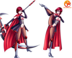 areolae boots breasts cape cleavage dildo dildo_under_panties elbow_gloves female gloves high_heel_boots high_heels nipples pantyhose purple_eyes red_hair reit ruby_rose rwby scythe short_hair tagme thighhighs underboob weapon