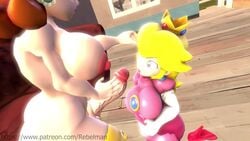 3d animated dickgirl elbow_gloves fellatio futa_on_female futanari gloves high_heels intersex mario_(series) nintendo oral princess_daisy princess_peach rebelman self_upload shoes sound source_filmmaker tagme thigh_boots video