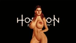 1girls 3d abs aloy alternate_breast_size areolae belly black_background breasts brown_hair brown_nipples cybercole360 eyebrows eyelashes eyeliner eyes eyeshadow female female_only games hairless_pussy horizon_zero_dawn huge_breasts human human_only legs lipstick mouth naked navel nude nude_female posing pussy pussy_lips render solo standing text video_games watermark xnalara xps yellow_eyes