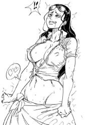 bb_(baalbuddy) female female_only nico_robin nipple_bulge one_piece post-timeskip