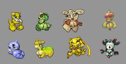 abra anthro baltoy bra breasts cacnea female furry humanoid magnemite nintendo no_humans numel pixel_art plant_girl plant_humanoid pokémon_(species) pokemon sabs3 sandshrew short_stack spheal spinda