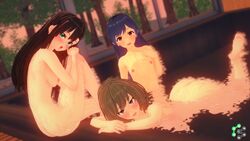 3girls artist_request ass black_hair blue_hair breasts brown_hair censored female female_only hair_between_eyes idolmaster idolmaster_cinderella_girls illusion_soft kisaragi_chihaya koikatu long_hair multiple_girls nipples nude pubic_hair pussy shibuya_rin takagaki_kaede the_idolm@ster_cinderella_girls