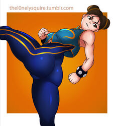 ass capcom chun-li clothed cute street_fighter thelonelysquire thighs tight_clothing