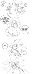 1boy 1girls alternate_breast_size bardock big_breasts bimbo blush breasts chronoa clothed clothing core_person crossed_arms dragon_ball dragon_ball_heroes dragon_ball_xenoverse earrings erect_nipple facial_scar female funsexydragonball goddess huge_breasts kaioshin kaioshin_of_time large_breasts long_hair male nipple open_mouth pointy_ears potara_earrings scar spiky_hair supreme_kai supreme_kai_of_time text tongue waving wink