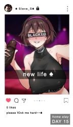 1500sumire 1girls after_sex before_and_after blacked censored dark-skinned_male interracial original original_character penis queen_of_spades sex twitter