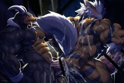 abs absurd_res anal anal_sex anthro arcanine aroused ass back_muscles balls bedroom_eyes biceps big_balls big_muscles big_penis blush bodily_fluids censor_bar censored cum cum_drip cum_in_ass cum_inside cum_on_back cum_on_balls cum_on_butt cum_on_leg cum_on_penis cum_on_self cum_on_tail cum_while_penetrated dripping duo ejaculation excessive_cum excessive_genital_fluids eye_contact from_behind_position generation_1_pokemon generation_2_pokemon genital_fluids genitals hi_res houndoom huge_balls huge_cock huge_muscles hyper hyper_balls hyper_genitalia hyper_muscles hyper_penis kuroma looking_at_another looking_back male male/male muscular muscular_butt muscular_male muscular_thighs narrowed_eyes nintendo nipples nude penetration penis pokemon pokemon_(species) seductive sex sweat tail tongue tongue_out vein veiny_penis