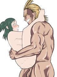 1boy 1girls all_might ambiguous_penetration barefoot bbw blonde_hair blush carrying carrying_partner chubby chubby_female completely_nude eyeless eyeless_male feet female fucked_senseless fucked_silly green_eyes height_difference inko_midoriya larger_male looking_at_another looking_at_partner male mature mature_female milf muscular muscular_male my_hero_academia nude overweight overweight_female plump se sex sideboob size_difference smaller_female stand_and_carry_position standing standing_sex sweat sweatdrop toned toned_male torikku95 toshinori_yagi voluptuous voluptuous_female