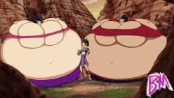 balloon_inflation belly belly_expansion belly_inflation big_belly big_breasts blimp body_inflation booberries_morphs breast_expansion breasts breasts_bigger_than_head cabba cabba_(dragon_ball) caulifla caulifla_(dragon_ball) dragon_ball dragon_ball_super fat inflated_belly inflated_breasts inflation kale kale_(dragon_ball)