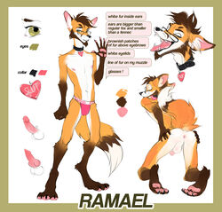 1boy anthro canine collar fox furry h-e-l-y hale. hi_res male male_only mammal model_sheet nipples ramaelfox text