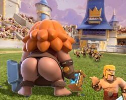 1girls 5boys admiring admiring_ass ai_assisted ai_generated ass ass_focus barbarian barbarian_(clash_of_clans) butt_crack clash_(series) clash_royale clothed_female clothing clothing_lift edited edited_official_artwork female giantess imminent_penetration imminent_rape imminent_sex littlebigdih male pointing_at_ass rune_giant_(clash_royale) textless textless_version