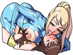 1boy 1girls age_difference areolae ass balls big_ass big_butt big_dom_small_sub big_nipples blonde_hair blue_eyes blush bodysuit breast_grab breasts brown_hair closed_eyes couple curvy dog_boy duo duo_focus erection female female_human female_pervert femboy femboy_on_female femdom french_kiss french_kissing girl_on_top grabbing hair happy hetero highres human kiss large_breasts long_hair lovers male male/female maniacpaint masturbation metroid monster monster_boy nicole_(onomeshin) nintendo nipples older_female open_mouth pinned ponytail ripped_clothes ripped_clothing romantic romantic_couple samus_aran size_difference skin_tight small_waist smaller_male smile spread_legs straight teeth testicle_grab testicles tied_hair tongue tongue_out torn_clothes torn_clothing uncensored voluptuous wide_hips younger_male zero_suit zero_suit_samus