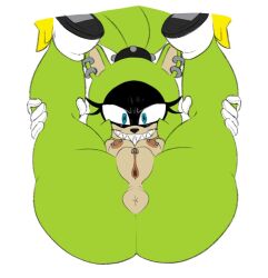 afrosoricid anthro anus areola ass black_nose blue_eyes breasts butt_from_the_front clothing ear_piercing eyelashes facial_markings female footwear fur genital_piercing genitals gloves green_body green_fur guillion_(toshkarts) handwear head_markings idw_publishing legs_up looking_at_viewer lying mammal markings naked_footwear nipple_piercing nipples nude on_back piercing pink_areola pink_nipples pussy sega sharp_teeth shoes simple_background small_breasts smile solo sonic_(series) sonic_the_hedgehog_(comics) sonic_the_hedgehog_(idw) sonic_the_hedgehog_(series) spread_legs spreading surge_the_tenrec tan_body tan_fur teeth tenrec thick_thighs vulva vulva_piercing white_background white_clothing white_footwear white_gloves white_handwear white_shoes wide_hips