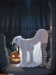 1boy 1girls 2025 ai ai_assisted ai_generated all_fours anime anime_girl anime_style artist_name ass balls bent_over black_hair blush breasts female fence from_side ghost_costume graveyard halloween hanging_breasts hi_res high_quality high_res high_resolution highres jack-o'-lantern large_breasts male outdoors patreon patreon_username penis red_eyes rinkoai see-through sex sex_from_behind silhouette solo_focus spy_x_family straight striped striped_legwear testicles thighhighs thighs thorn_princess tree uncensored watermark yor_briar yor_forger