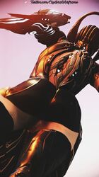 banshee banshee_(warframe) banshee_soprana latex miniskirt pussy shaved_pussy skirt upskirt warframe warframe_captura_adventures warframetenno